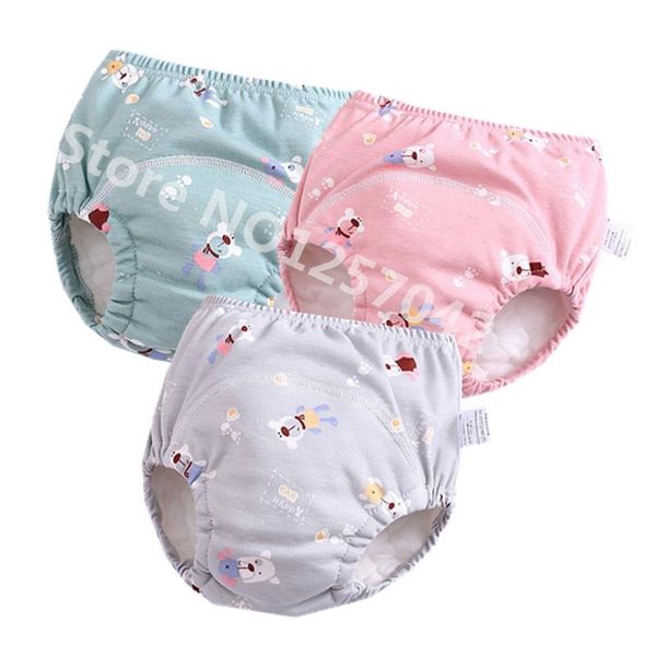 6layers crotch baby diapers reusable training pants washable cloth nappy diaper waterproof cotton potty panties underwear